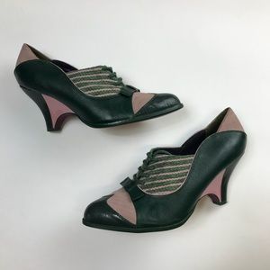 POETIC LICENSE Green Pink Force of Beauty Wedges
